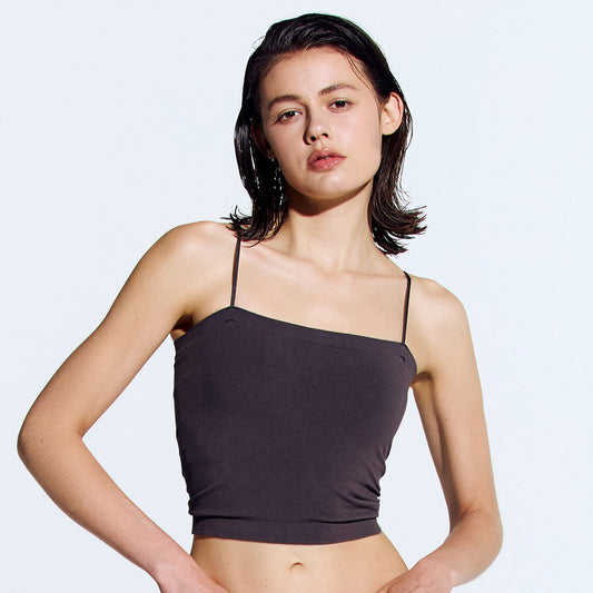 親膚涼感細肩背心 炭灰色