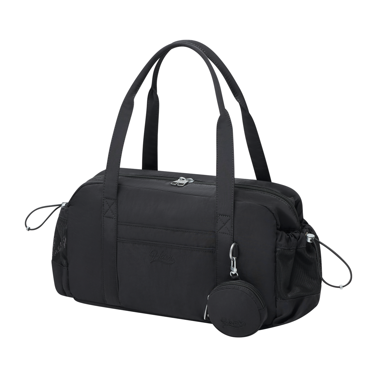 Glossy Pouch Duffle 運動手提肩背包 黑色