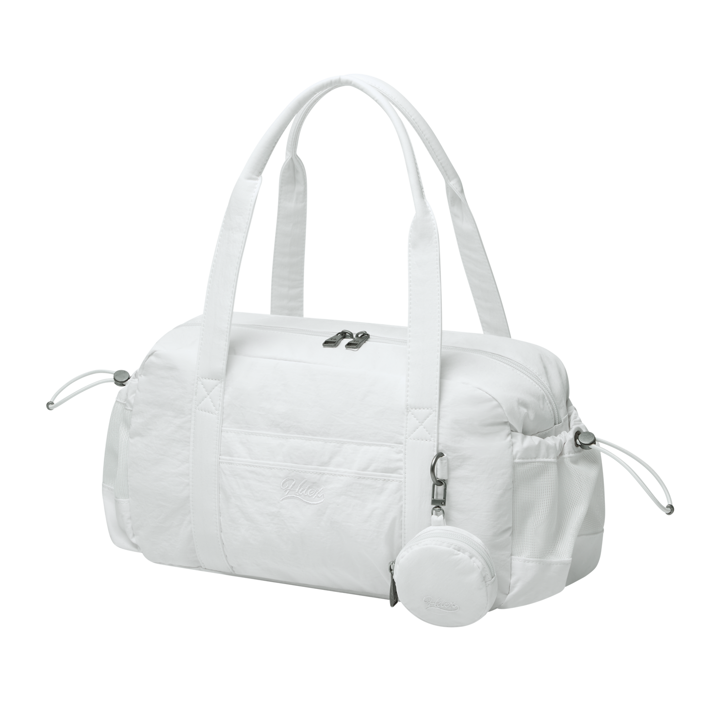 Glossy Pouch Duffle 運動手提肩背包 白色