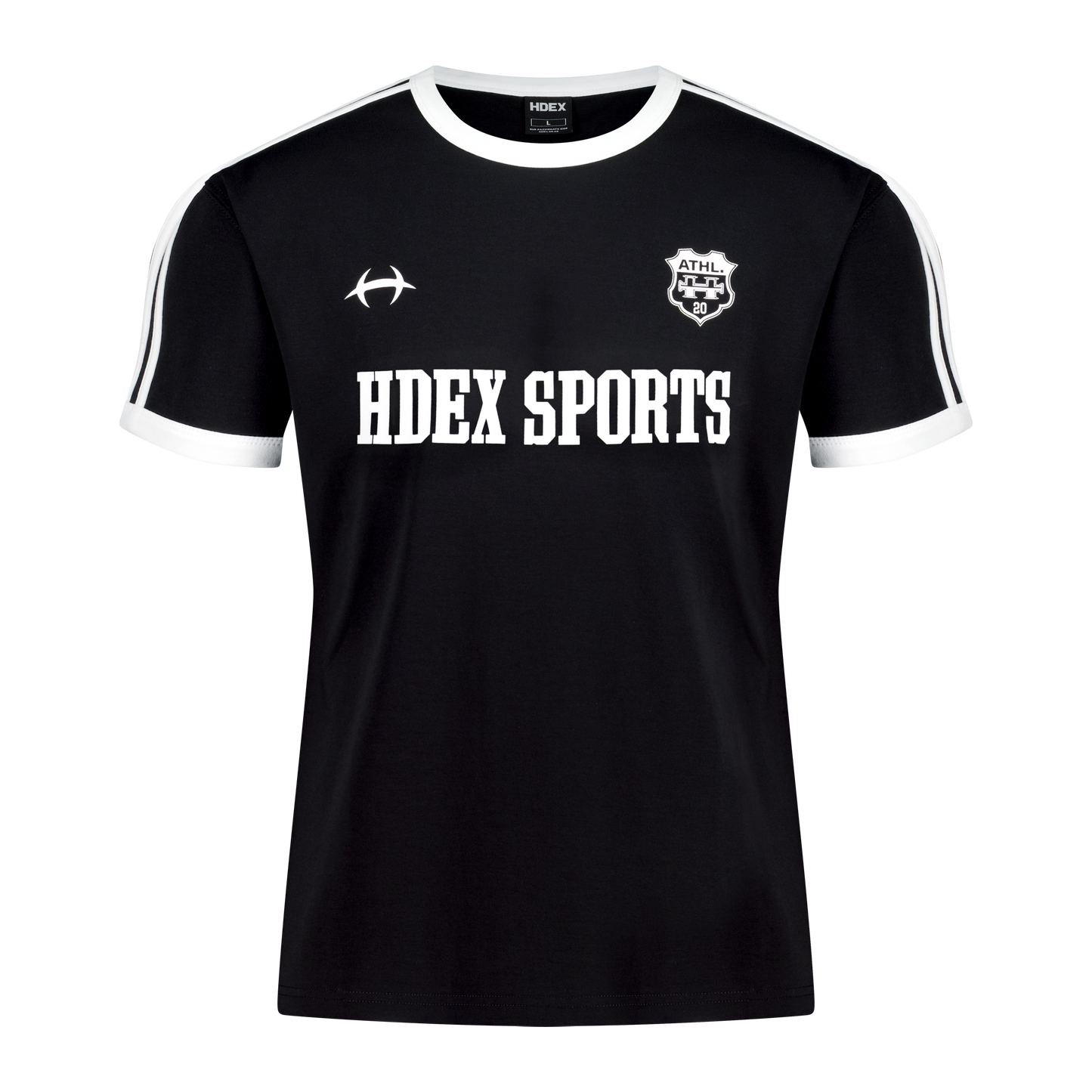 Sporty Ringer Muscle Fit 滾邊短袖運動上衣 黑色