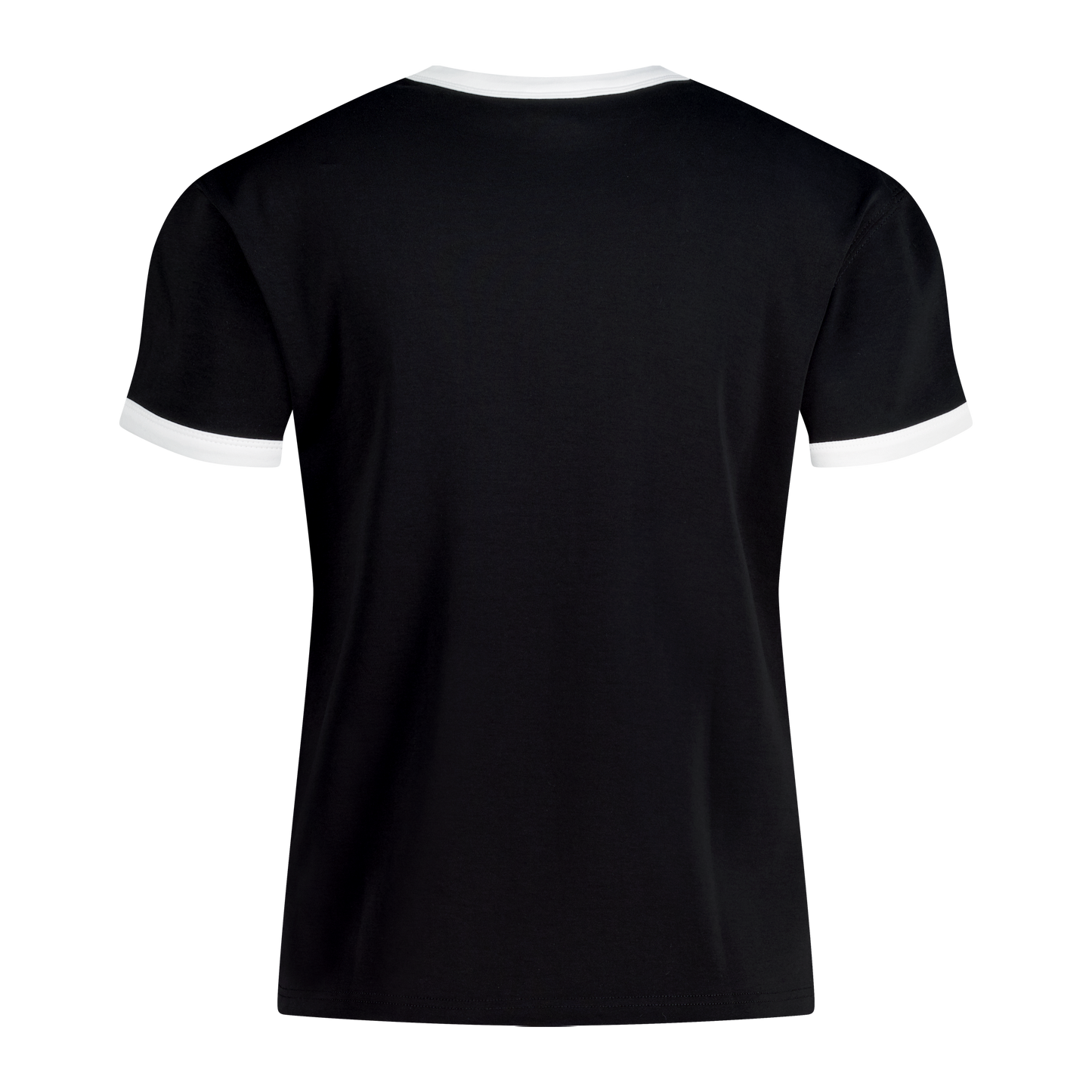 Sporty Ringer Muscle Fit 滾邊短袖運動上衣 黑色