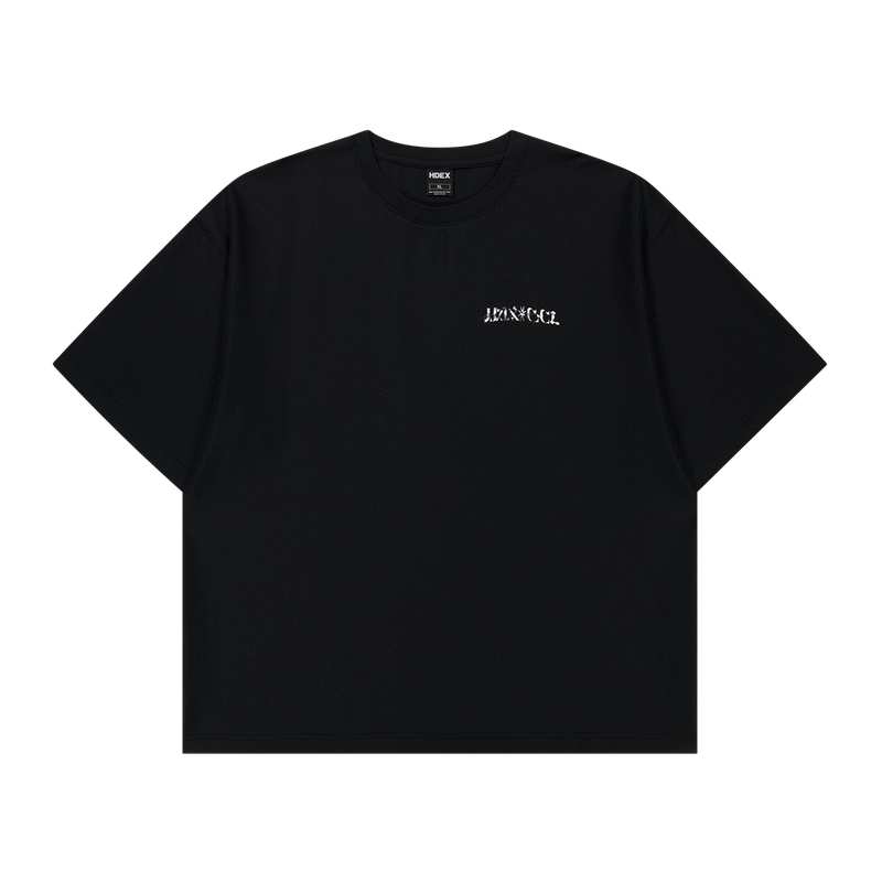 【新品早鳥優惠】Textured Giant Fit 華夫格短袖上衣 黑色