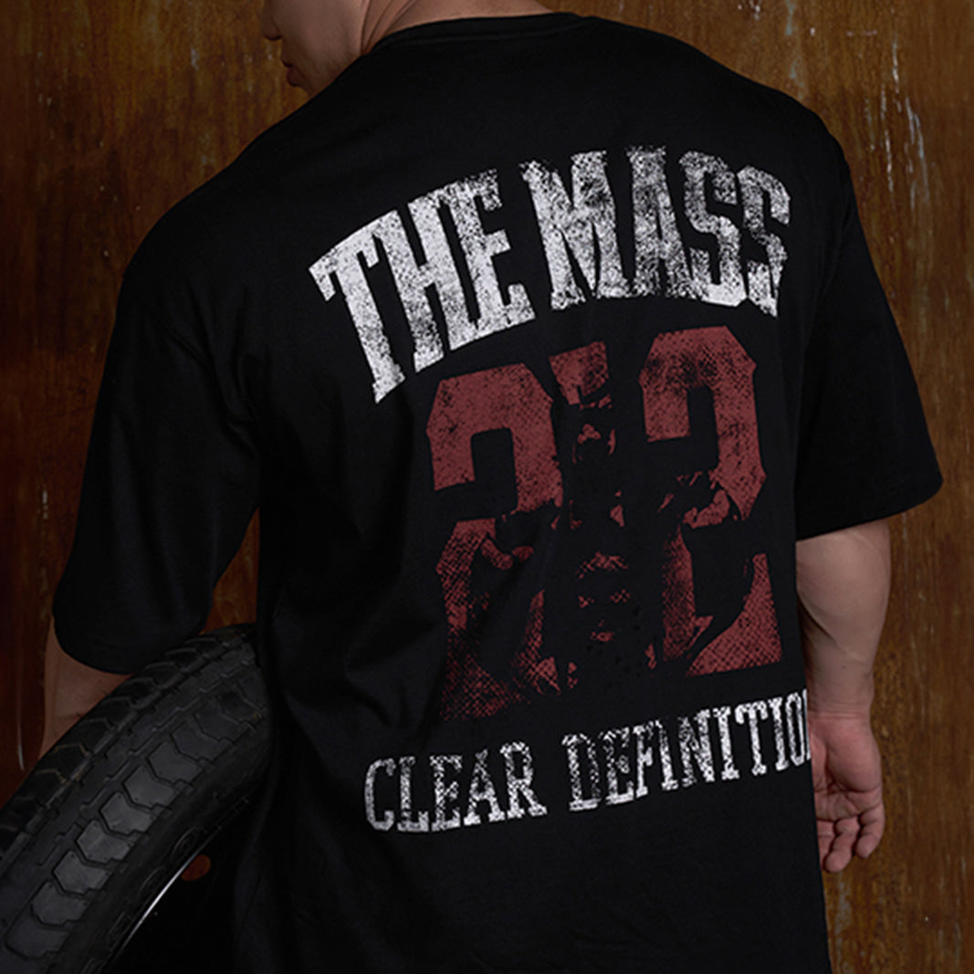 THE MASS 212 Giant Fit 印花純棉短袖上衣 黑色