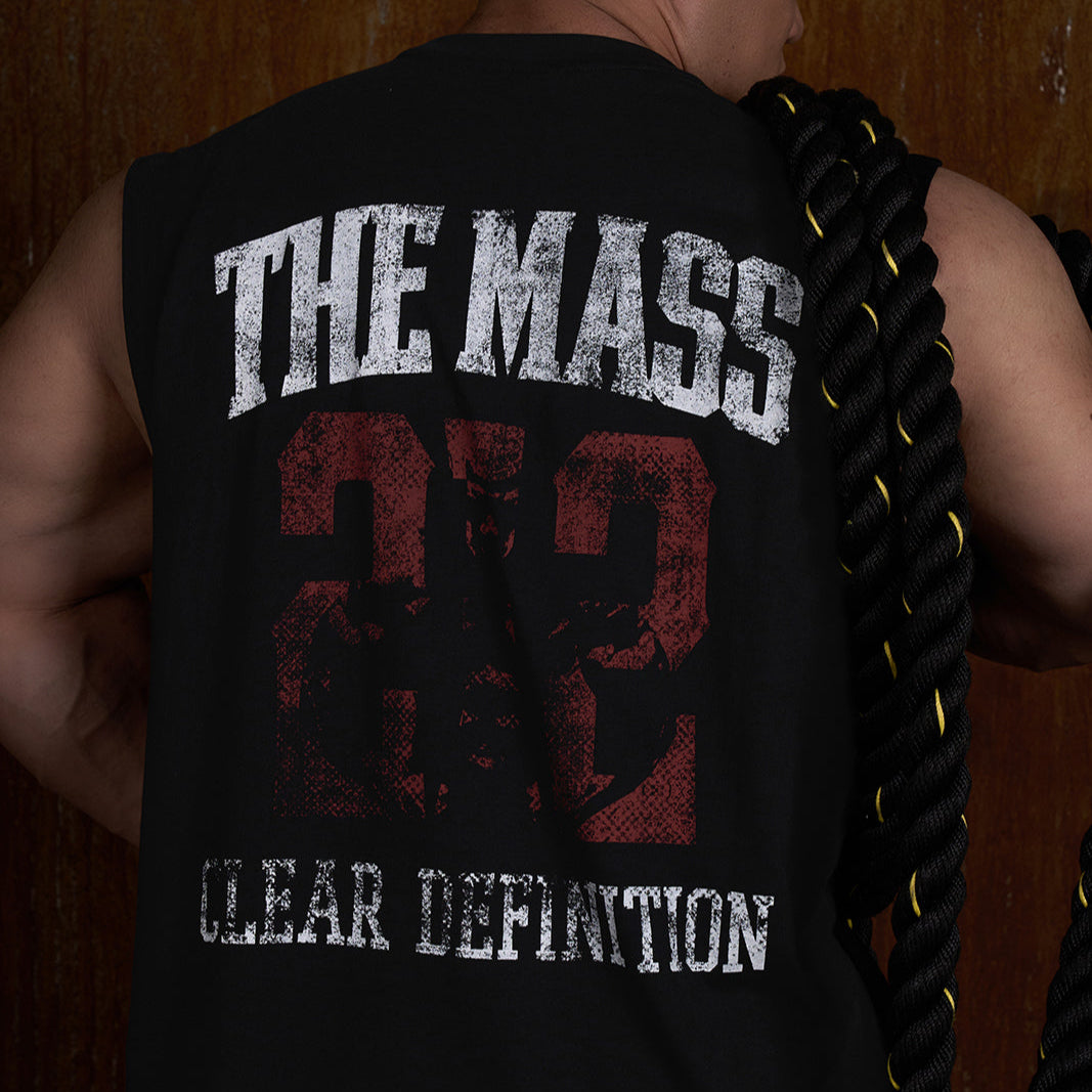 THE MASS 212 Giant Fit 印花純棉無袖上衣 黑色