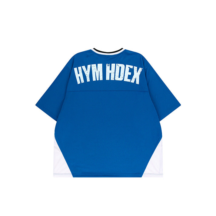 HYM Performance 透氣網眼短袖運動上衣 藍色 (男女同款)