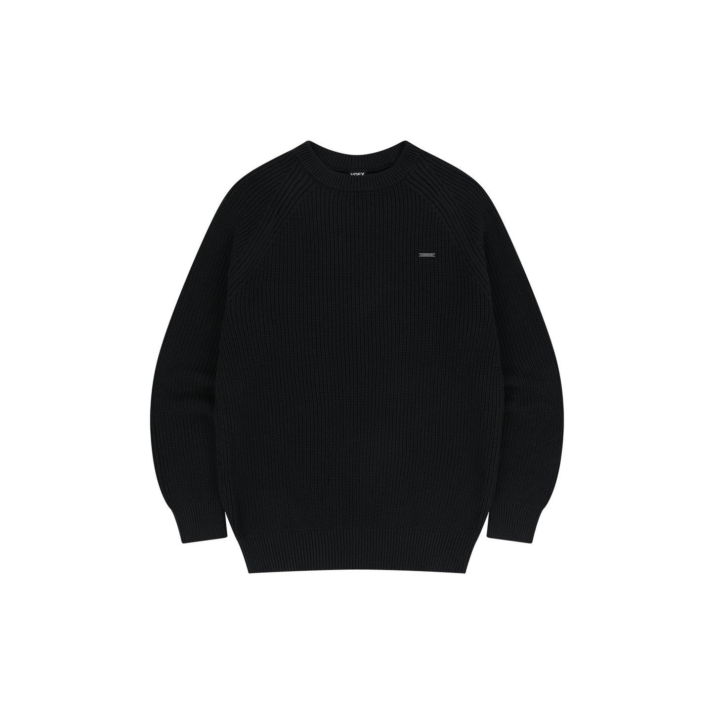 Classic Muscle Fit 針織毛呢長袖上衣 黑色