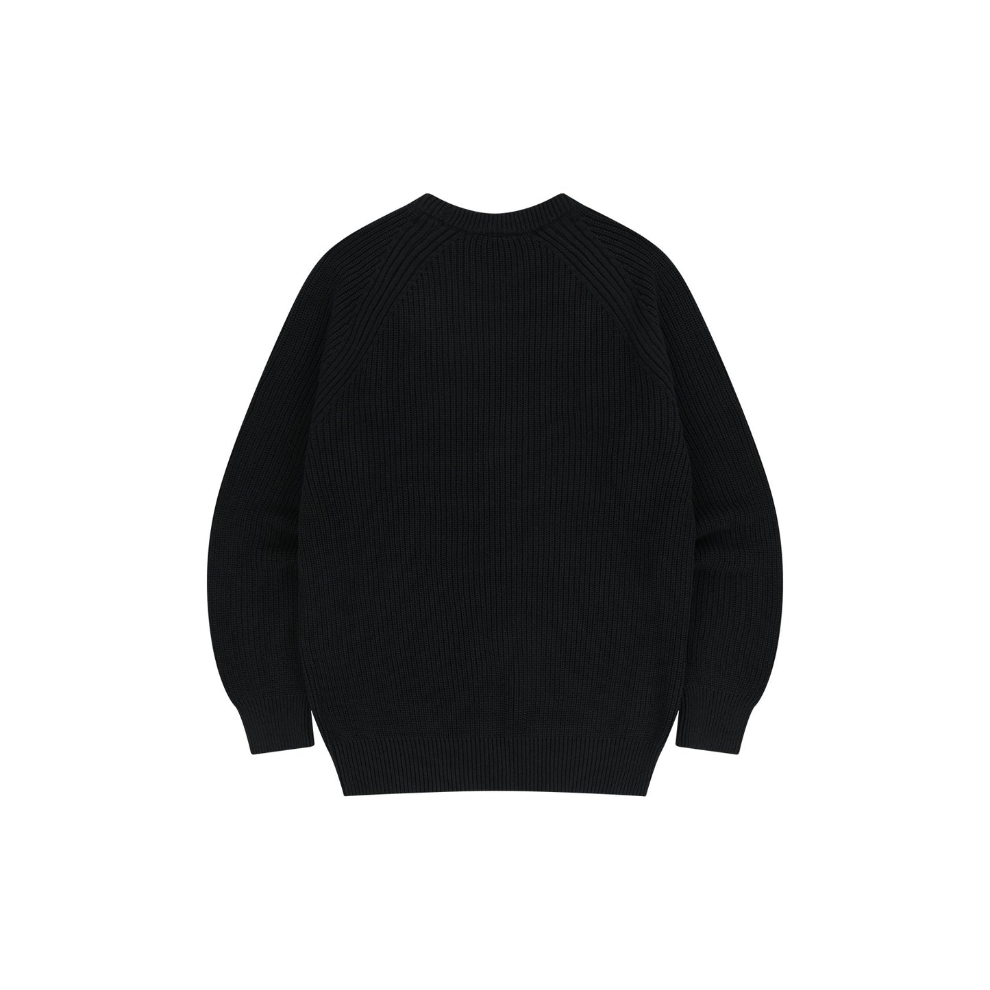 Classic Muscle Fit 針織毛呢長袖上衣 黑色