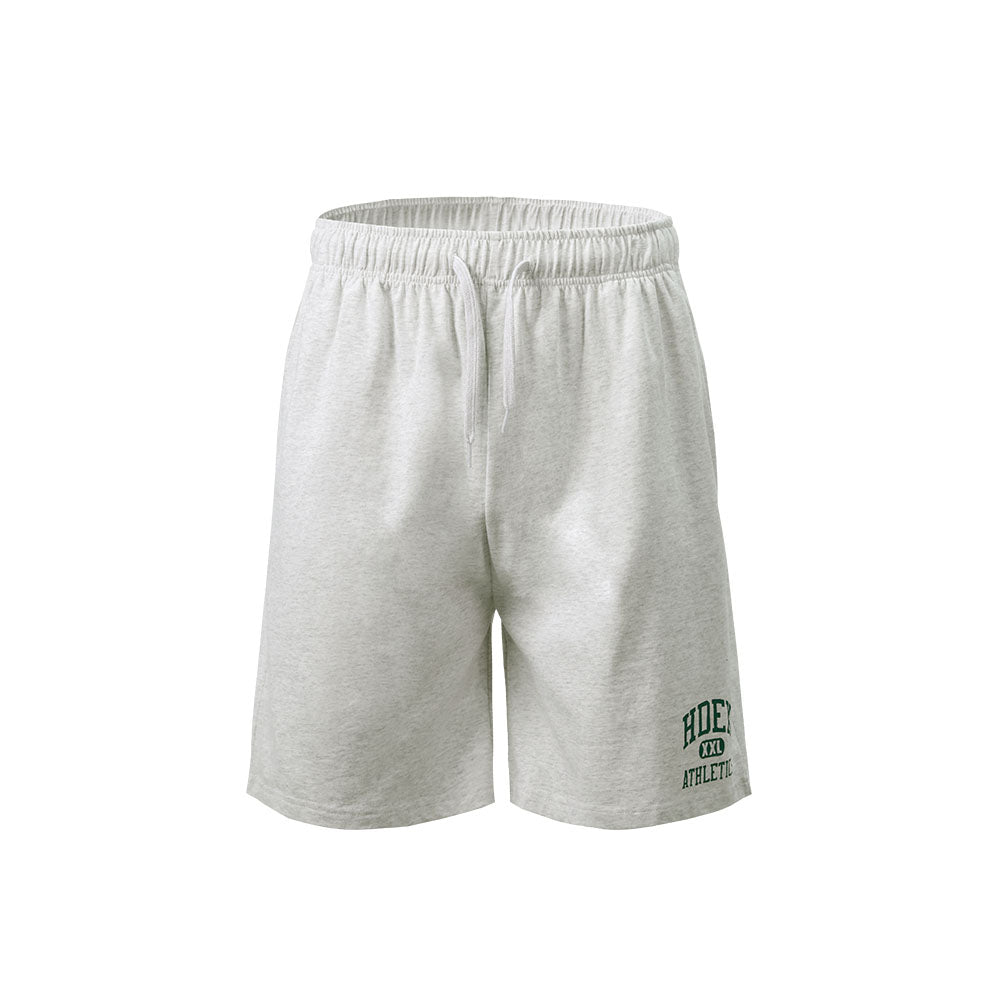Varsity Comfortable 美式校園風純棉運動短褲 燕麥色