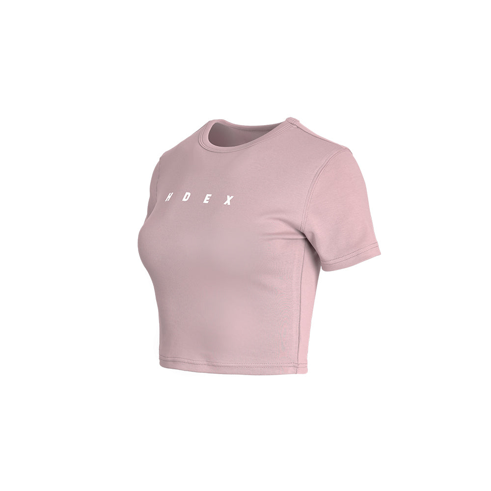 Mond Relax Fit 短版合身運動上衣 粉紅色