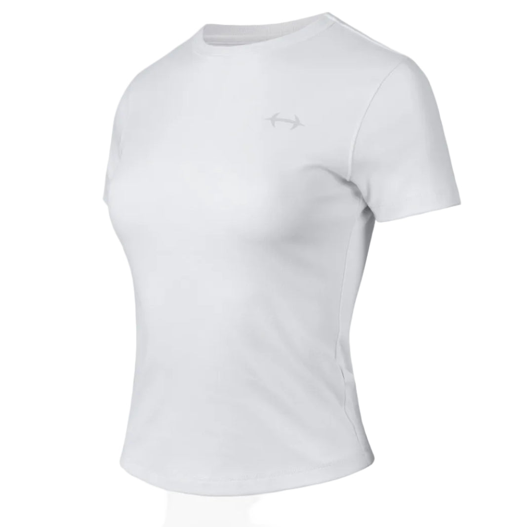 Womens Slim Fit 運動短袖上衣 黑色
