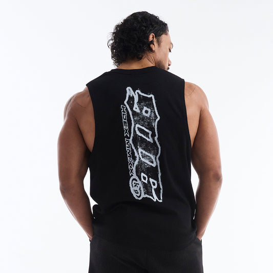 【新品早鳥優惠】Clear 916 背部印花運動背心 黑色