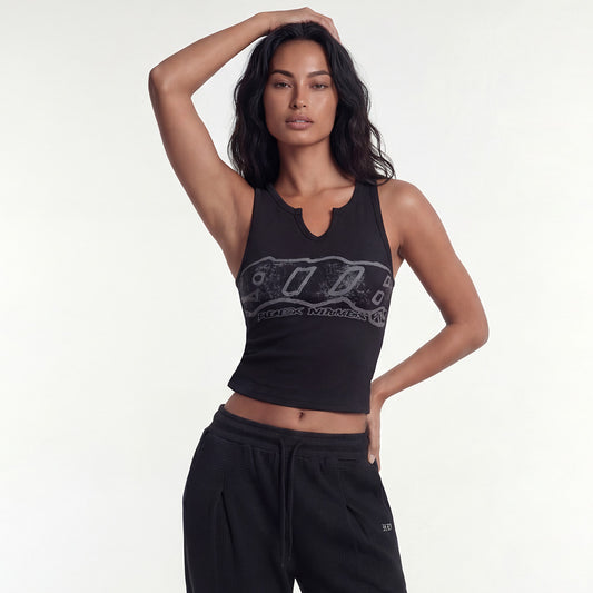 【新品早鳥優惠】Clear 916 羅紋短版背心 黑色