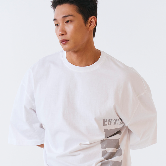 【新品預購】CORE BIG LOGO GIANT FIT 棉質短袖上衣 白色