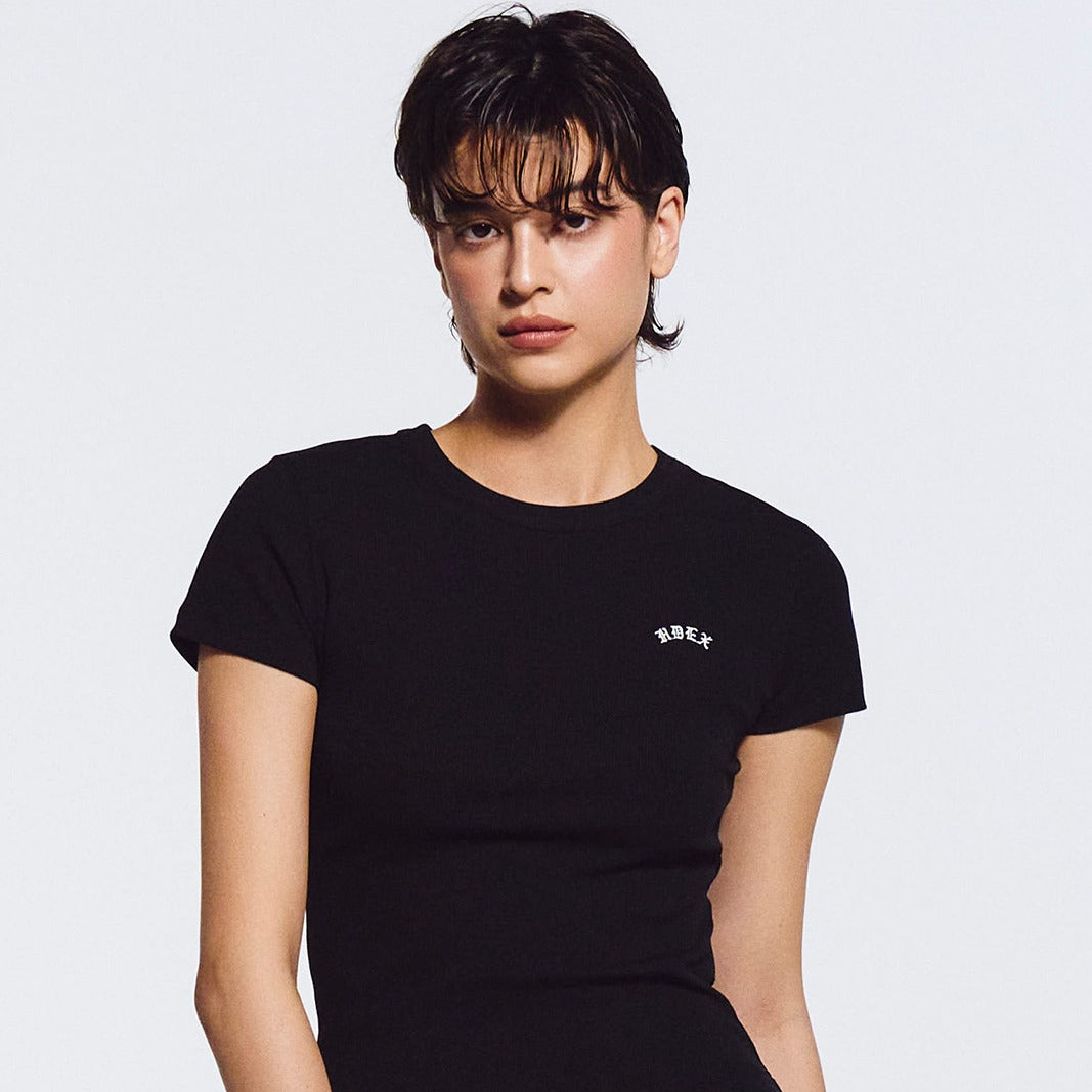 【新品預購】Essential Ribbed Relaxed Fit 運動上衣 黑色