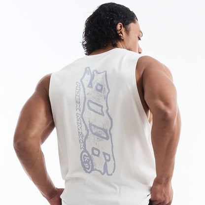 【新品早鳥優惠】Clear 916 背部印花運動背心 白色