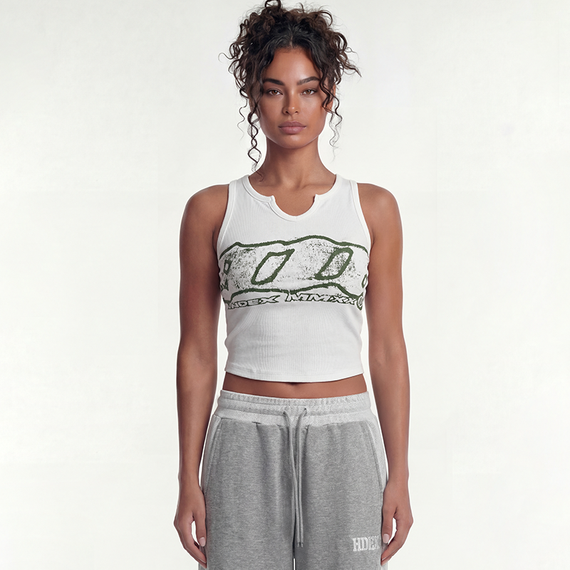 【新品早鳥優惠】Clear 916 羅紋短版背心 白色