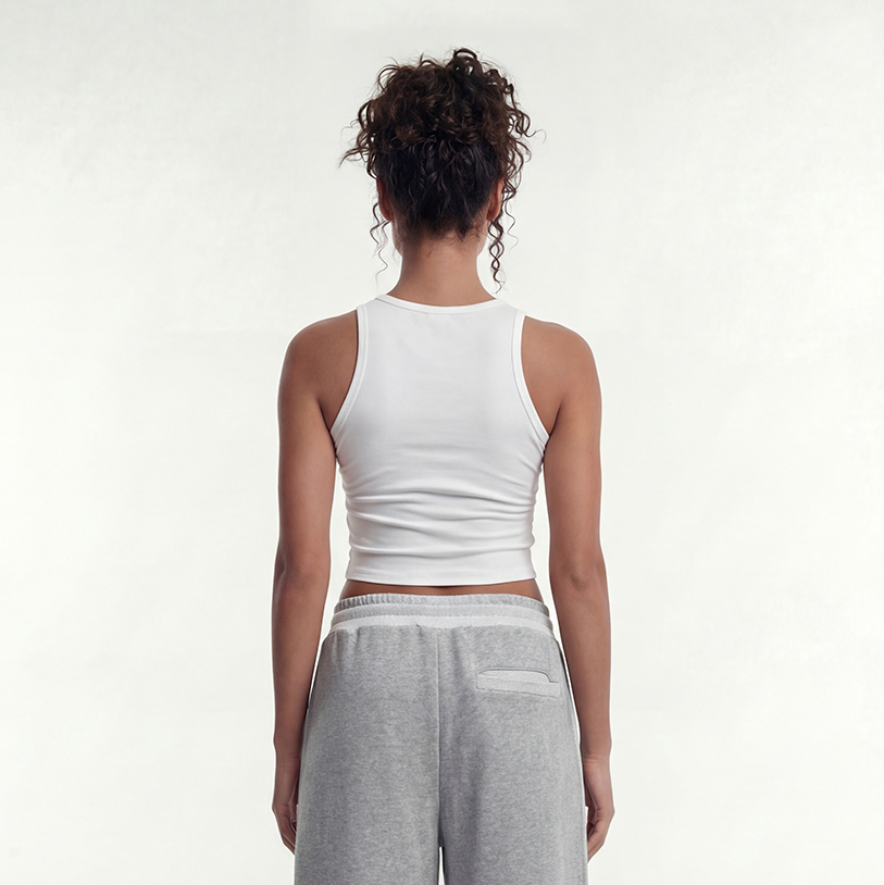 【新品早鳥優惠】Clear 916 羅紋短版背心 白色