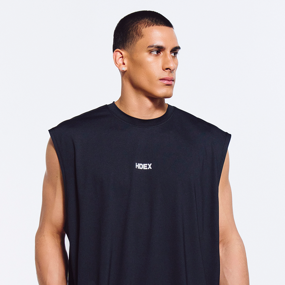 【新品預購】Main Small Logo Overfit 圓領運動背心 黑色