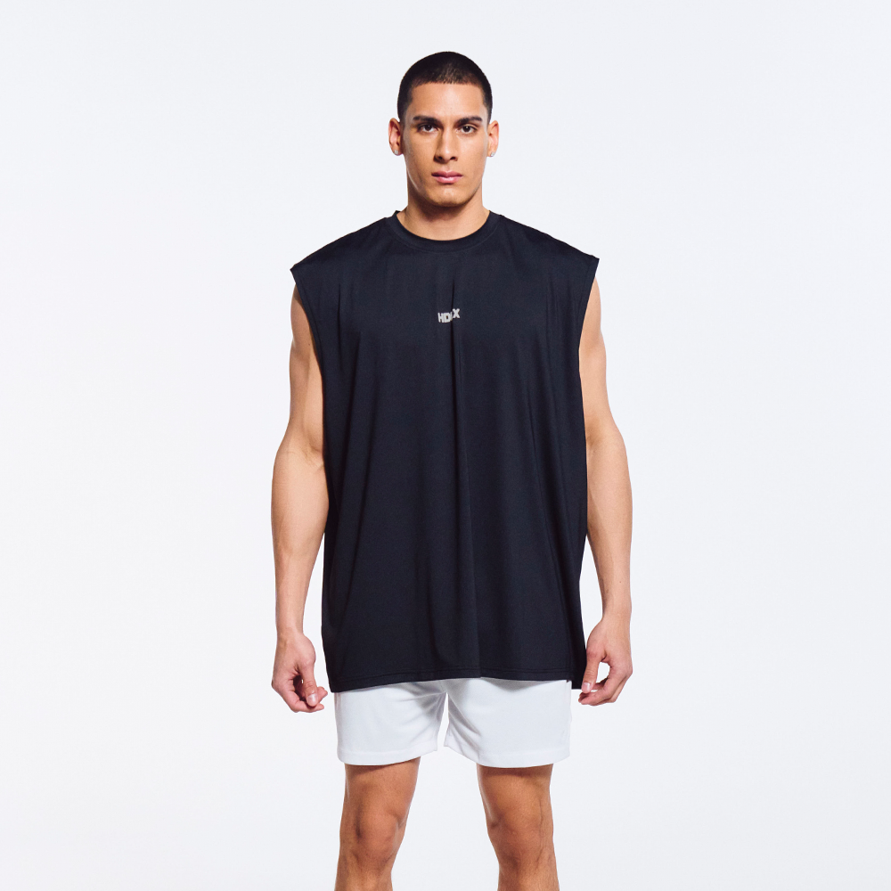 【新品預購】Main Small Logo Overfit 圓領運動背心 黑色