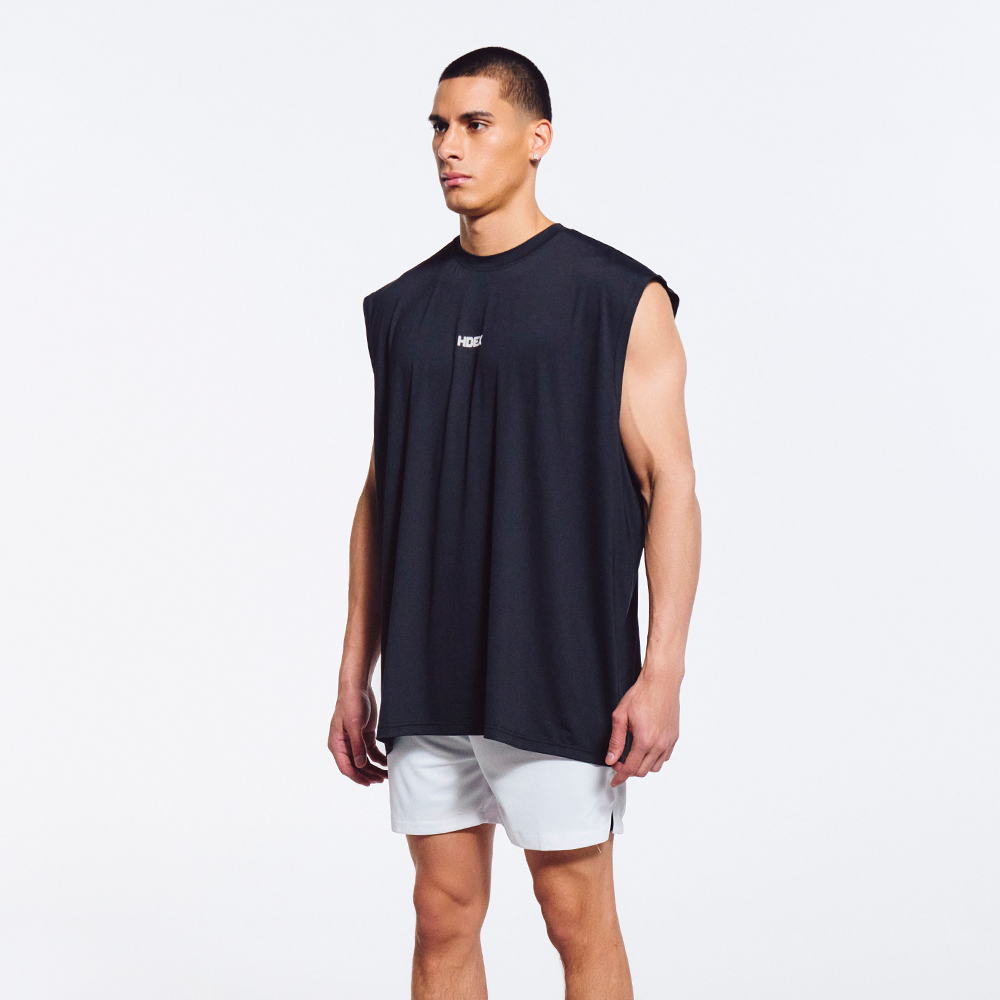 【新品預購】Main Small Logo Overfit 圓領運動背心 黑色