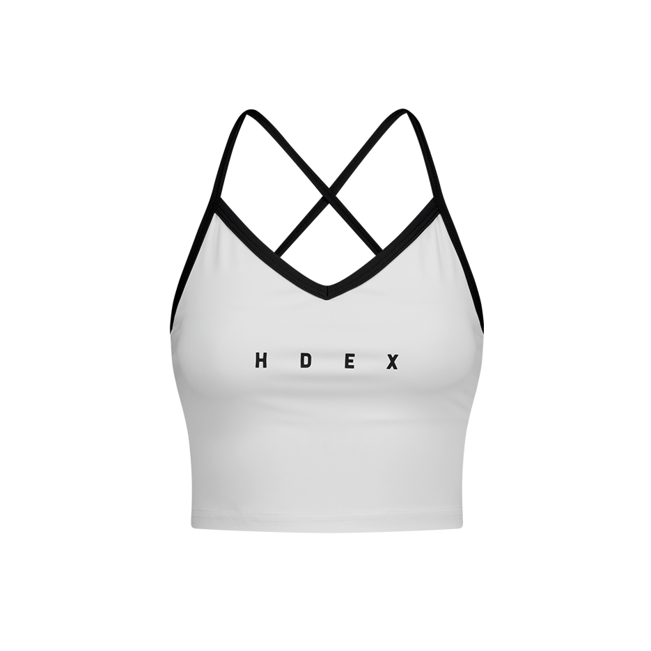 【新品早鳥優惠】Light Support Daily 美背交叉撞色運動背心 白色