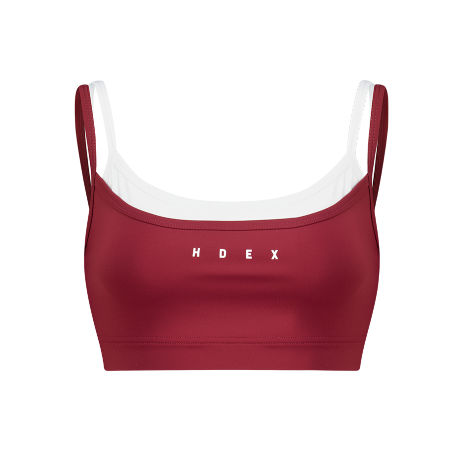 【新品早鳥優惠】Light Support 假兩件運動背心 櫻桃紅