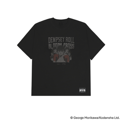 HDEX x 第一神拳 復古休閒短袖上衣 水洗深灰色