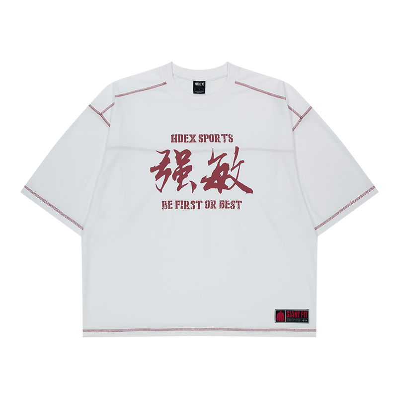 Strong Dexter Gaint Fit 透氣運動短袖上衣 白色