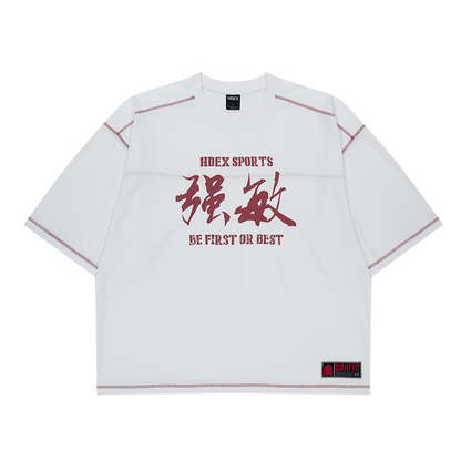 Strong Dexter Gaint Fit 透氣運動短袖上衣 白色