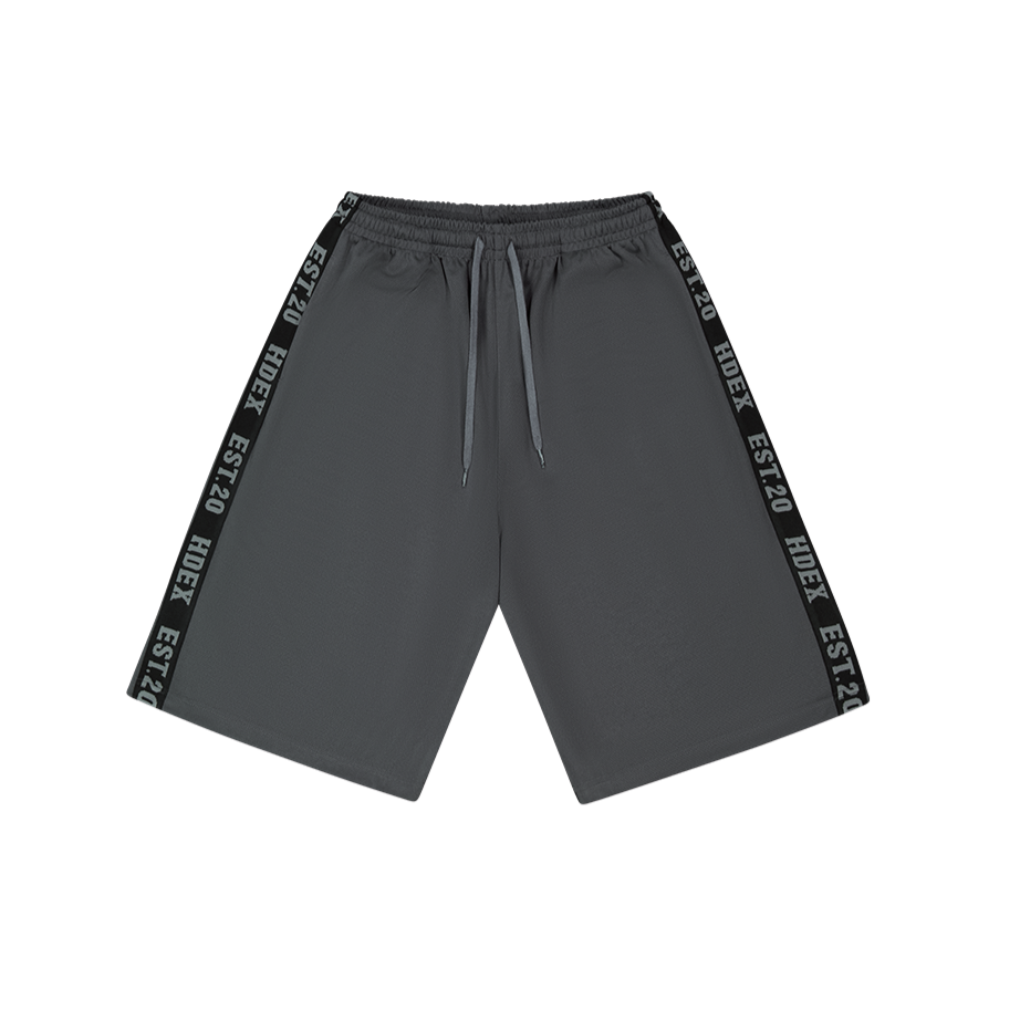 【新品預購】Tape Mesh 透氣網眼百慕達短褲 鐵灰色