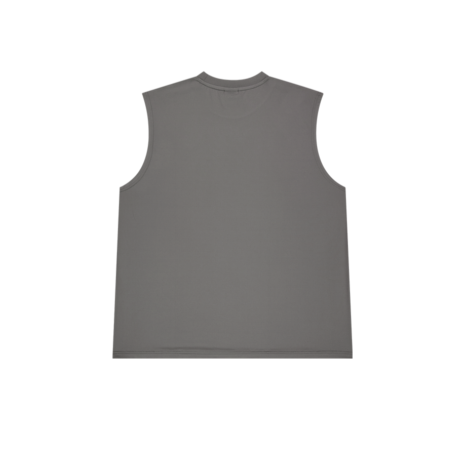 Main Small Logo Overfit 圓領運動背心 深灰色