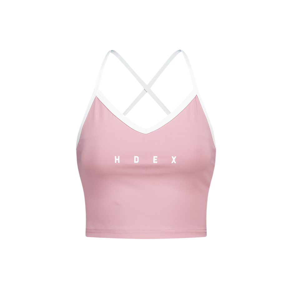 【新品早鳥優惠】Light Support Daily 美背交叉撞色運動背心 粉色