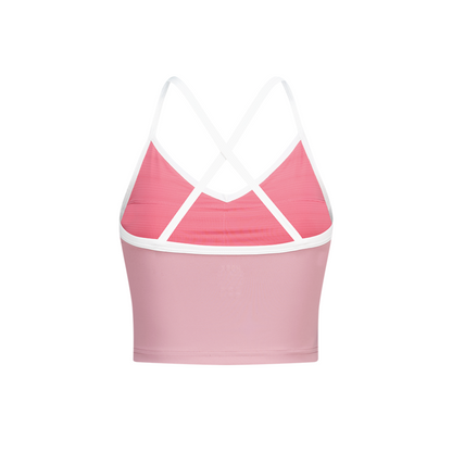 【新品早鳥優惠】Light Support Daily 美背交叉撞色運動背心 粉色