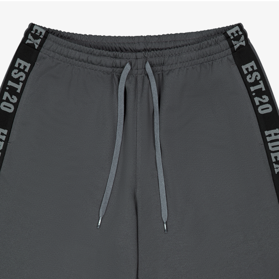 【新品預購】Tape Mesh 透氣網眼運動寬褲 鐵灰色