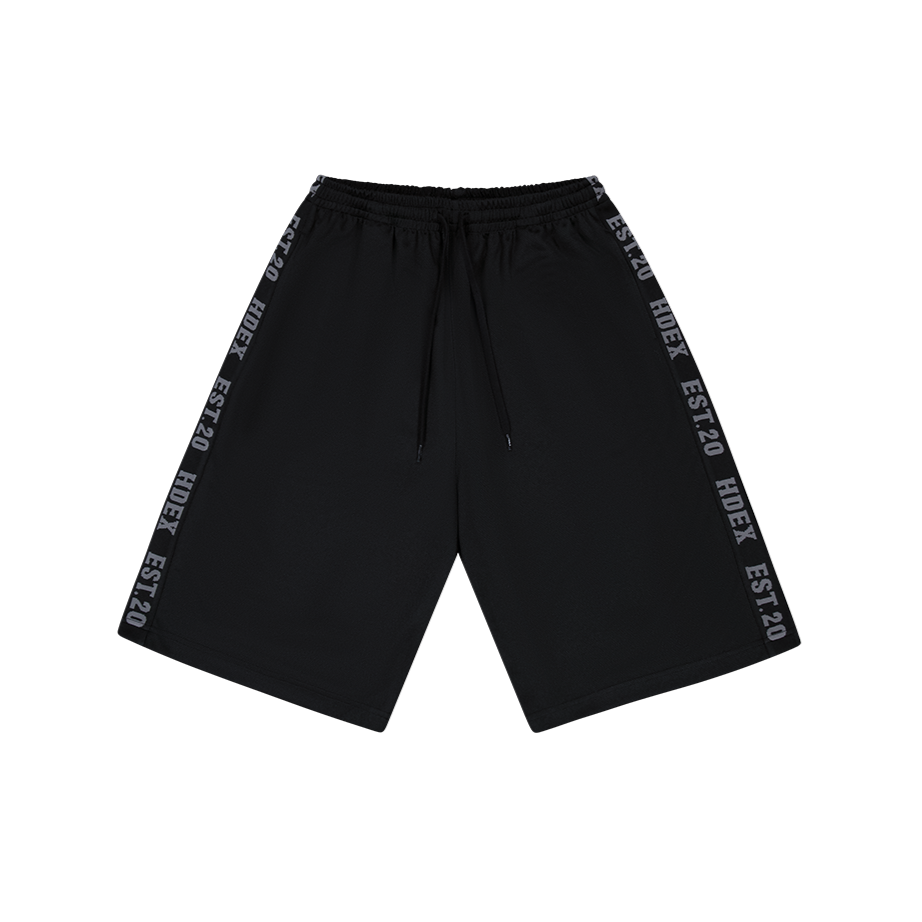 【新品預購】Tape Mesh 透氣網眼百慕達短褲 黑色