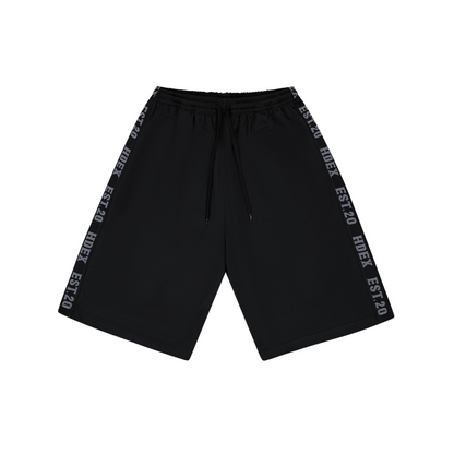 【新品預購】Tape Mesh 透氣網眼百慕達短褲 黑色