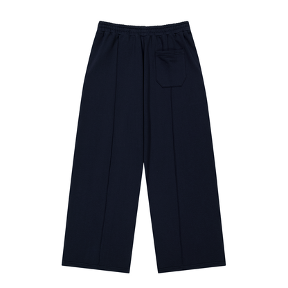 【新品早鳥優惠】Core Deep Tuck 壓線寬版運動長褲 海軍藍