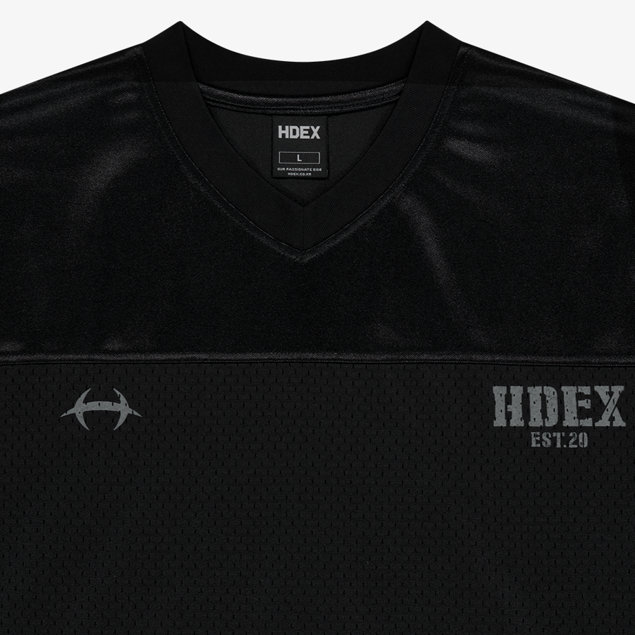 【新品預購】Core Rugby Overfit 美式透氣網眼運動上衣 黑色