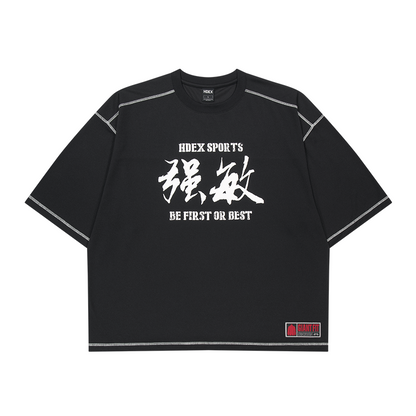 Strong Dexter Gaint Fit 透氣運動短袖上衣 黑色