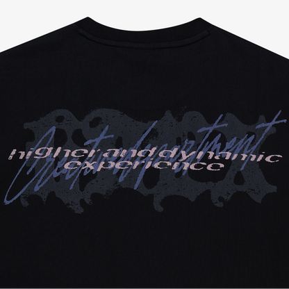 【新品早鳥優惠】Wild Letter Giant Fit 純棉短袖上衣 黑色