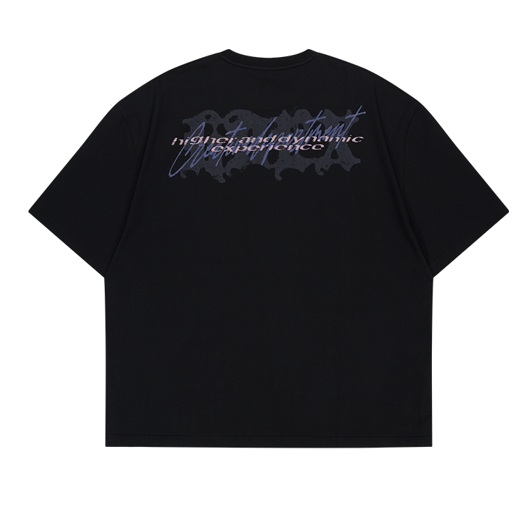 【新品早鳥優惠】Wild Letter Giant Fit 純棉短袖上衣 黑色