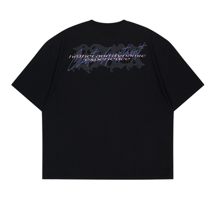 【新品早鳥優惠】Wild Letter Giant Fit 純棉短袖上衣 黑色