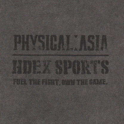 《體能之巔：亞洲大挑戰》水洗復古純棉短袖上衣 炭灰色