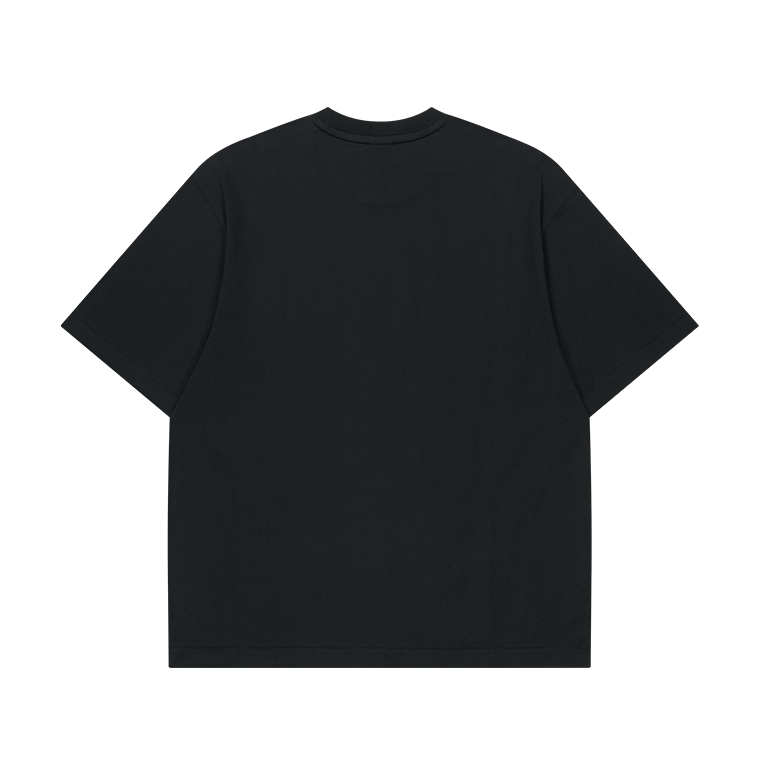 MINHWA 26 老虎印花純棉短袖上衣 黑色