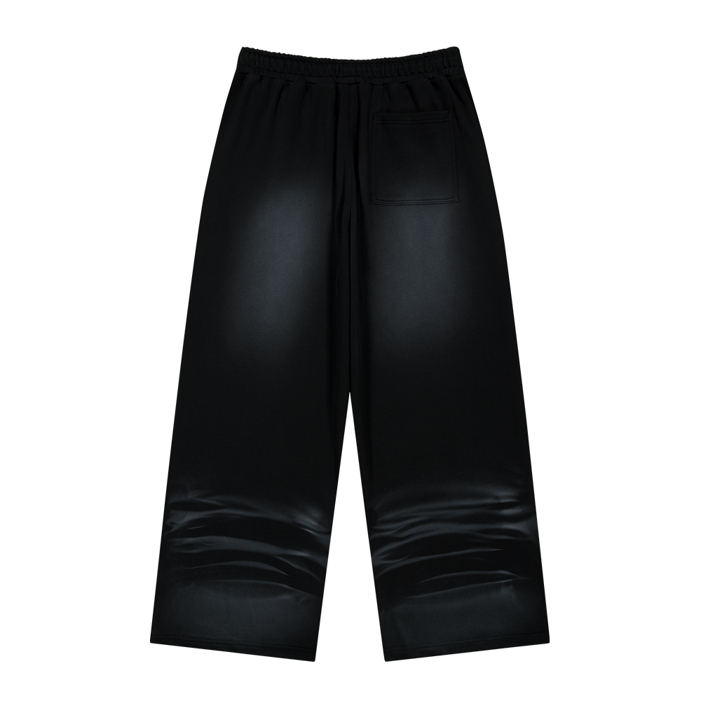 【新品早鳥優惠】Squad 刷色寬版運動長褲 黑色