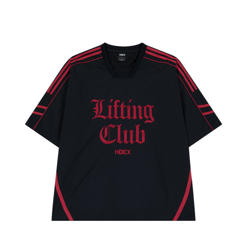 【新品預購】LIFTING JERSEY 五分袖尼龍運動上衣 黑色