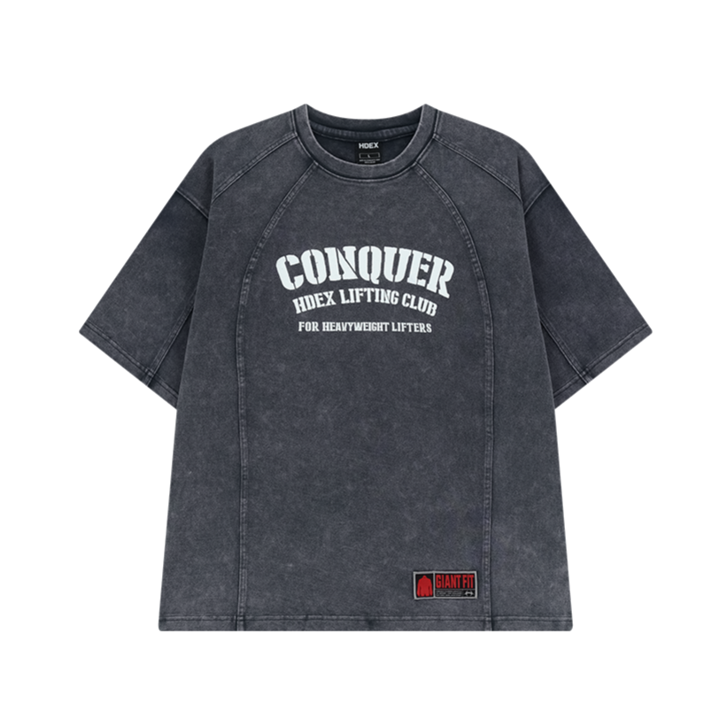 【新品預購】FADED WASHING CONQUER  棉質短袖運動上衣 水洗深藍