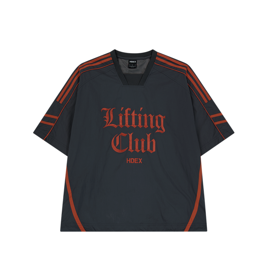 【新品預購】LIFTING JERSEY 五分袖尼龍運動上衣 炭灰色