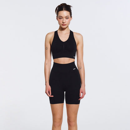 【新品預購】Jacquard Shirring 美背運動背心 黑色