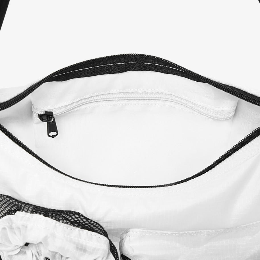 Nylon Rib Pocket 2WAY運動背包 白色